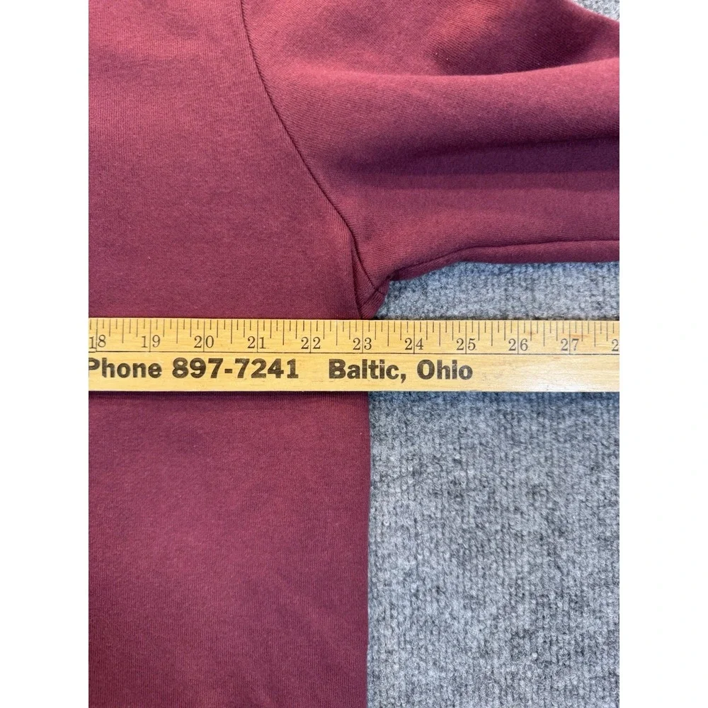 True Religion Men's XL Burgundy Logo Crewneck Sweatshirt